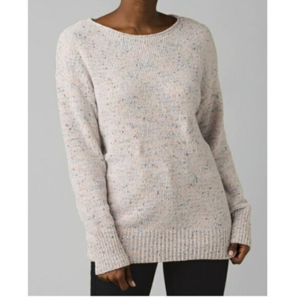 PrAna 'Cypris' Knit Boat Neck Pullover Sweater in Multi 'Soft White' Size XS